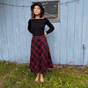 YSHY Wool Blend A-Line Midi Skirt (M)